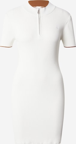 Calvin Klein JeansPletena haljina 'Naia' - bijela boja: prednji dio