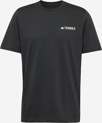 ADIDAS TERREX Funkcionalna majica 'GEONATURE' | črna barva: sprednja stran