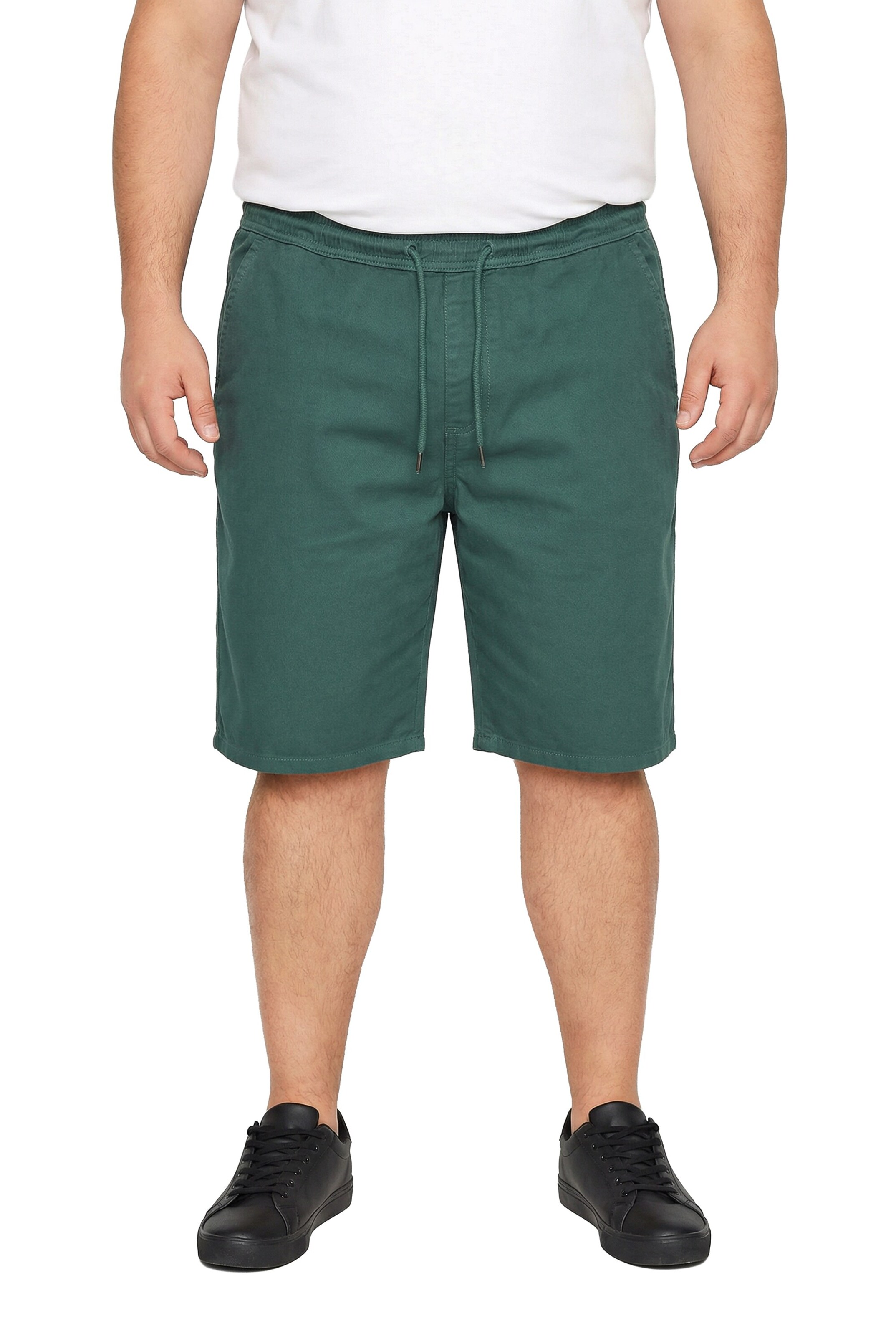 Men Plus Regular Trousers 'Bermuda' in Grey: front