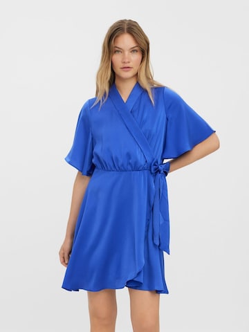 VERO MODA Jurk 'Amelia' in Blauw: voorkant