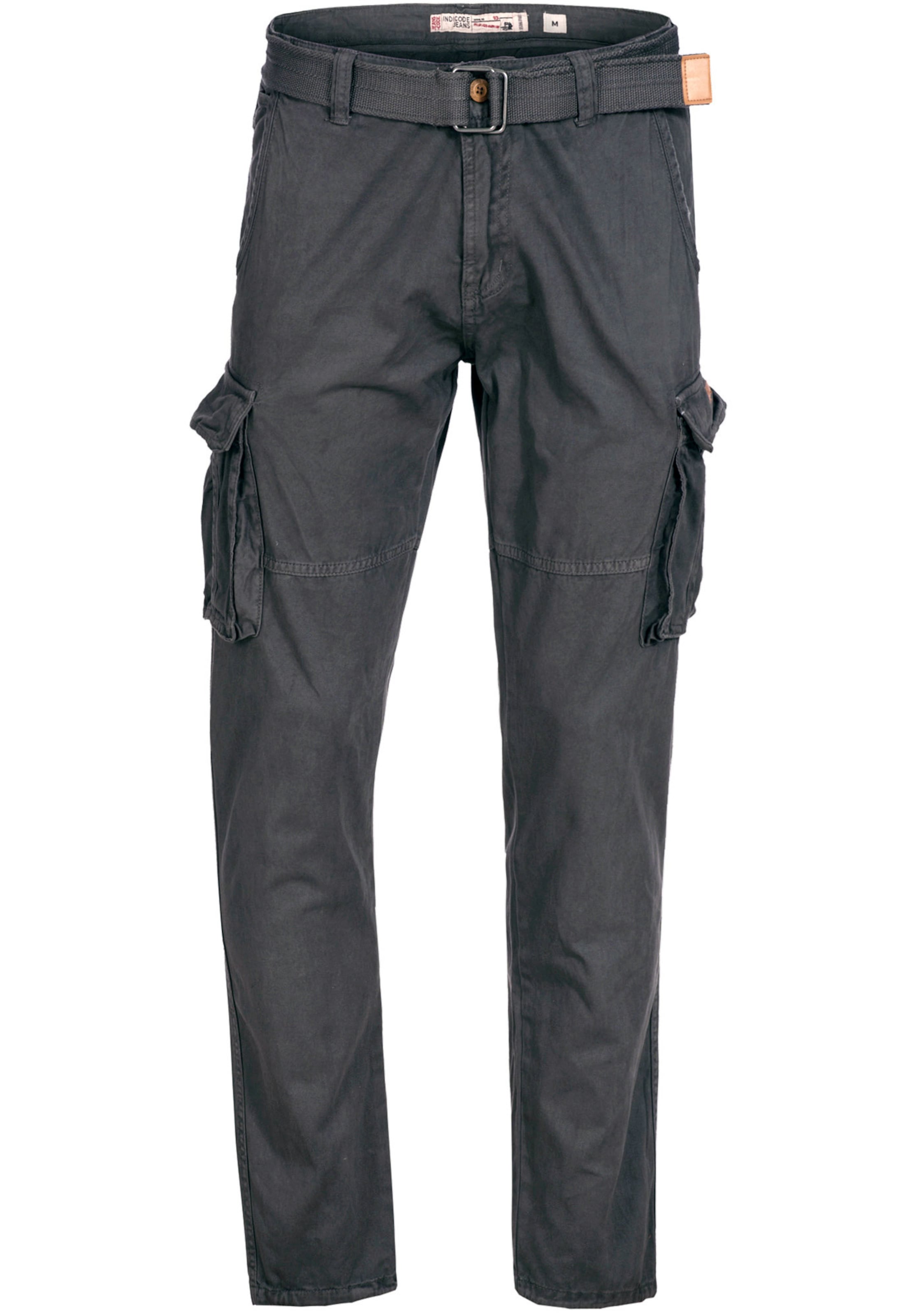 Pantalon cargo 'INPascan' INDICODE JEANS en gris : devant