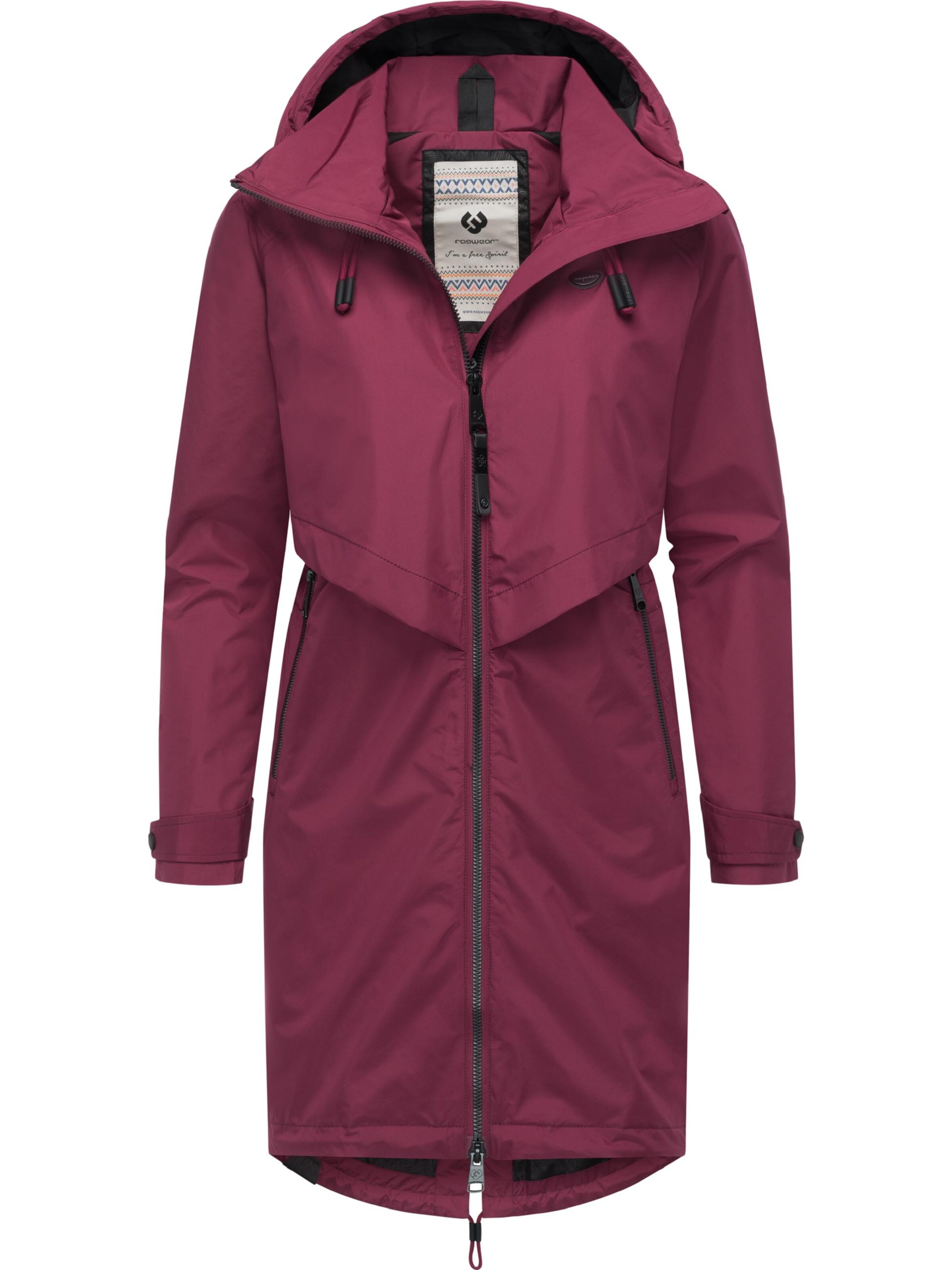 Manteau fonctionnel 'Frodik' Ragwear en rouge
