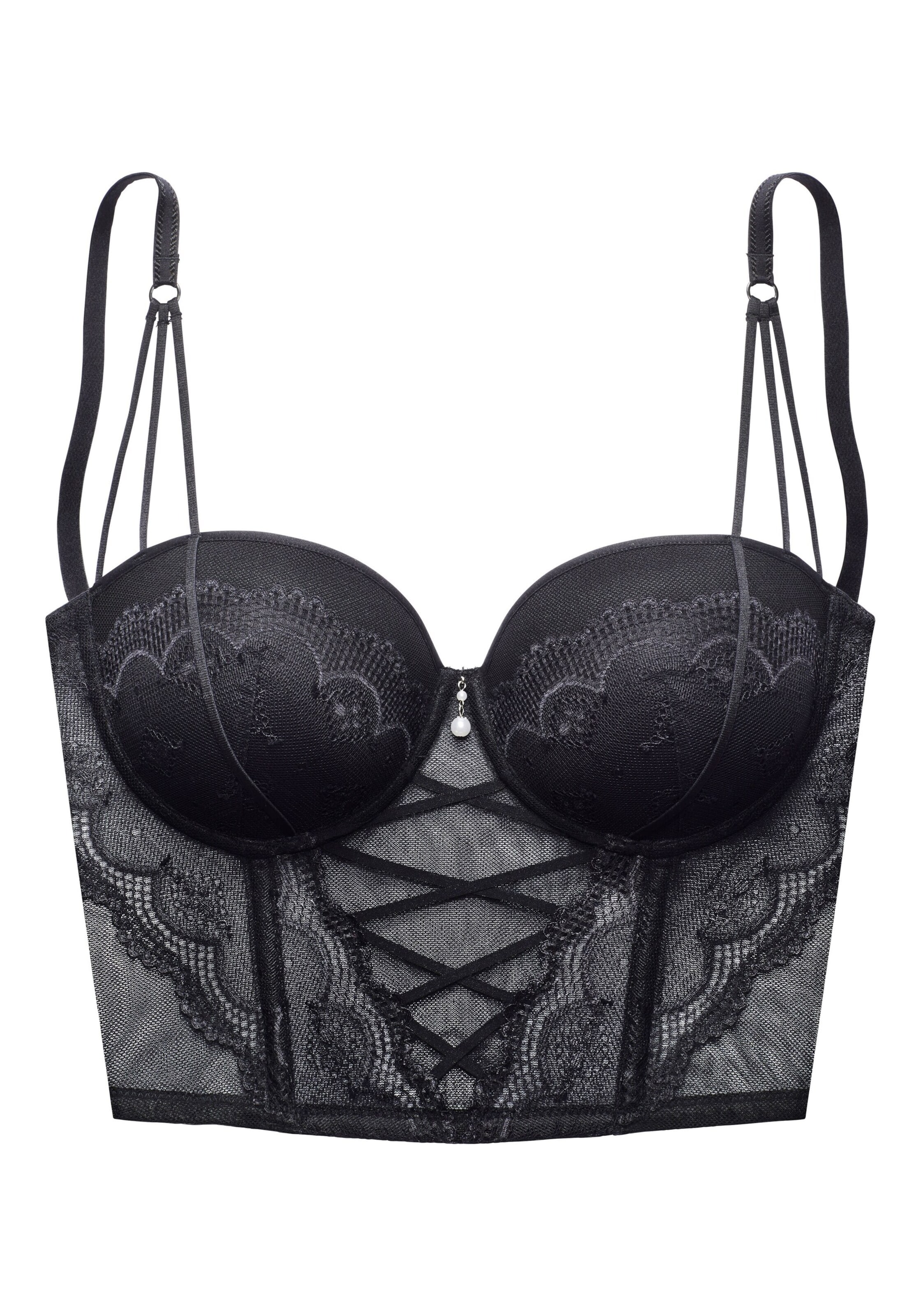 melns LASCANA Korsete: no priekšpuses