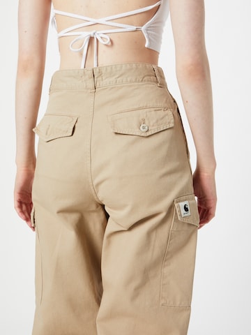 smėlio Carhartt WIP Siaurėjantis Laisvo stiliaus kelnės 'W' Collins Pant'