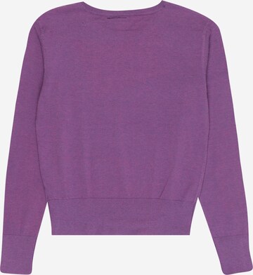 LMTD Sweter 'NLFANE LS SHORT KNIT' w kolorze fioletowy