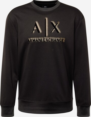 ARMANI EXCHANGE - Sudadera en negro: frente