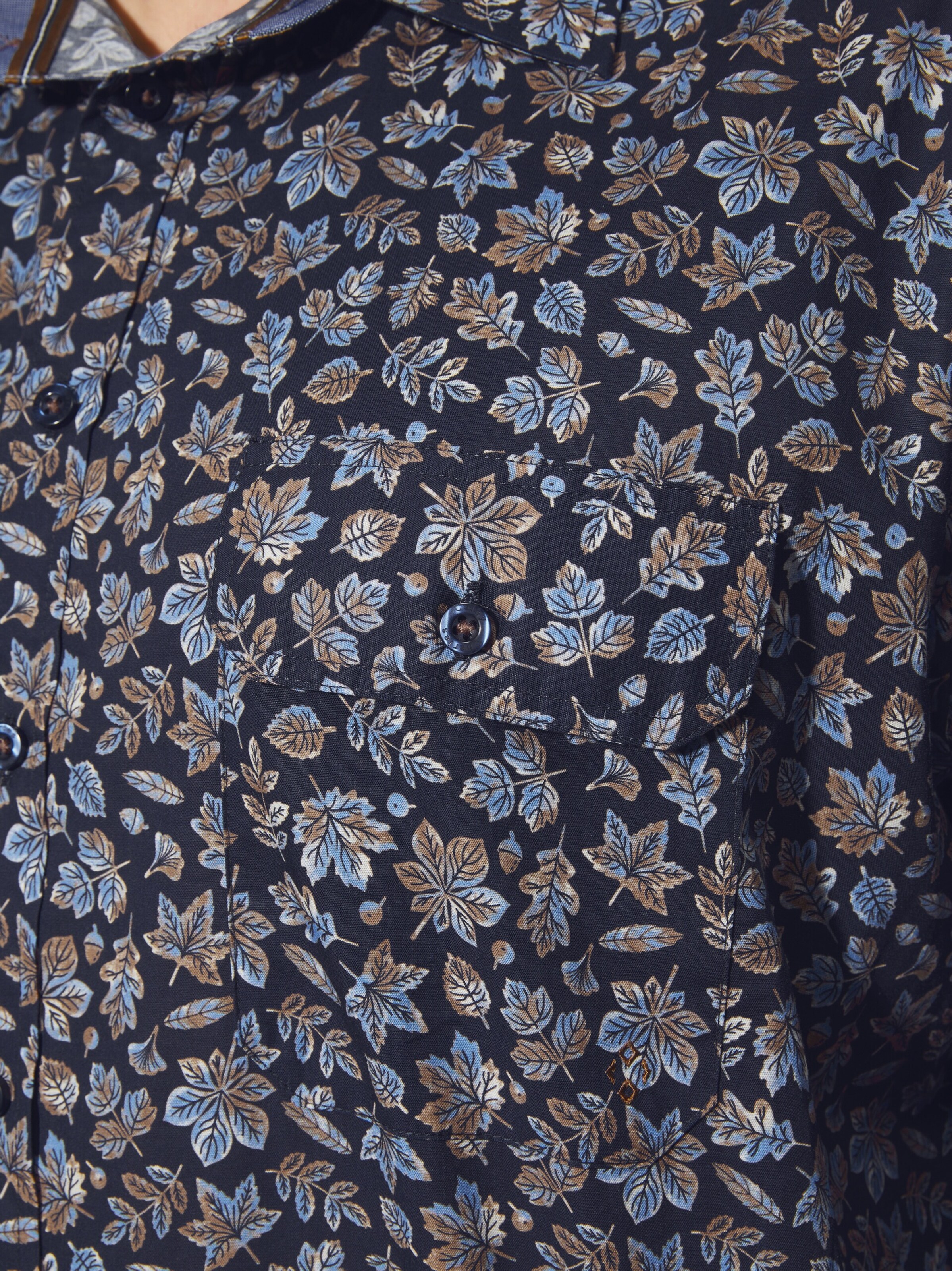 Charles Colby Comfort Fit Hemd 'Duke Caspiat' in Blau