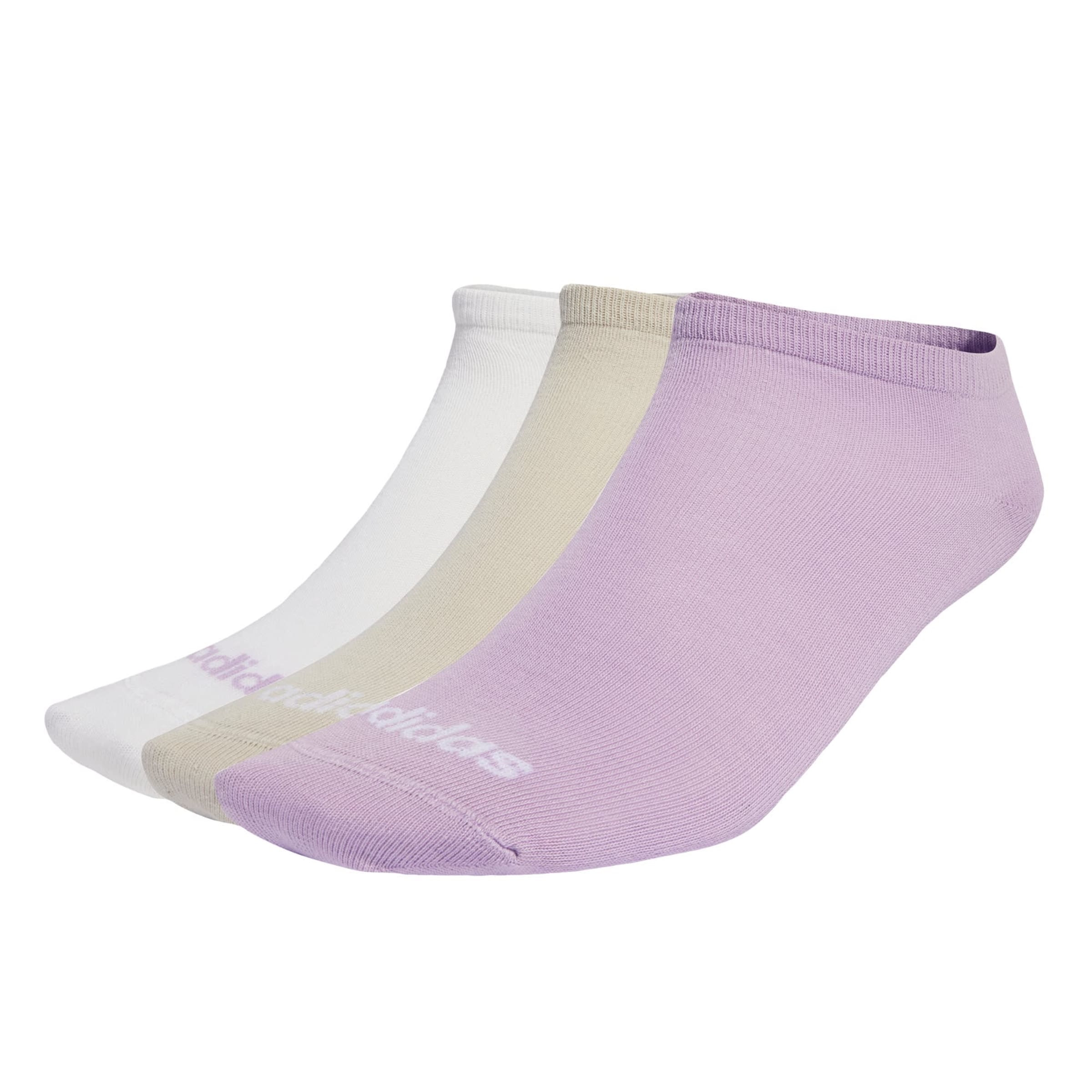 Chaussettes de sport 'Thin Linear Low-Cut 3 Pairs' ADIDAS PERFORMANCE en beige : devant