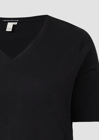 QS T-Shirt in Schwarz