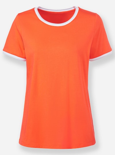 heine T-shirt en orange / argent / blanc, Vue avec produit