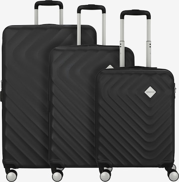 American Tourister Suitcase Set in Black: front