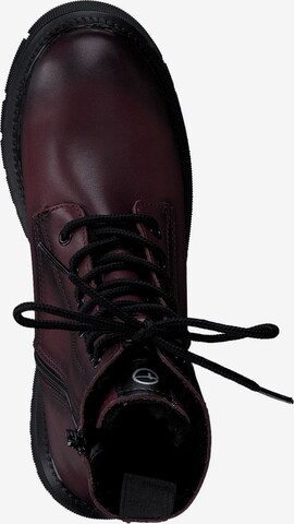 TAMARIS Lace-Up Ankle Boots in Red