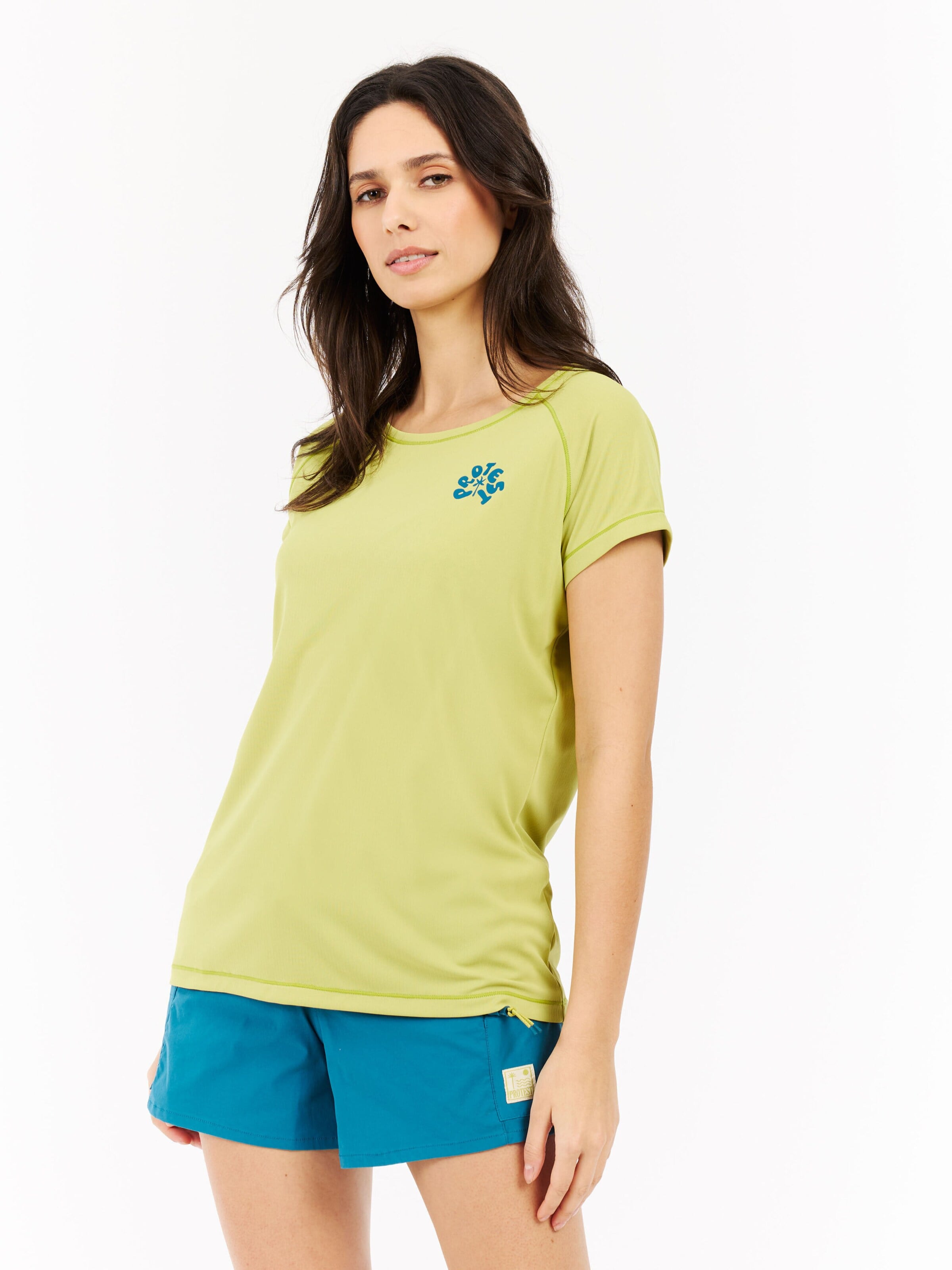 T-shirt fonctionnel 'PRTGia' PROTEST en vert : devant