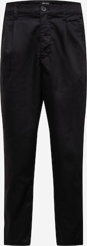 Only & Sons Pleat-Front Pants 'Dew' in Black: front