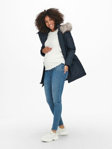 Only Maternity Winter parka 'Iris' in Blue