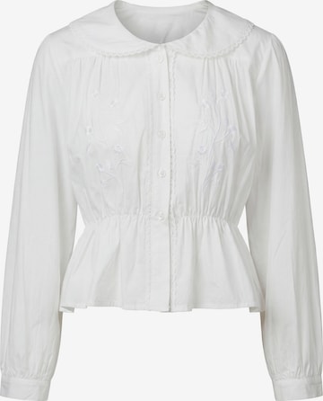 Usha - Blusa en blanco: frente