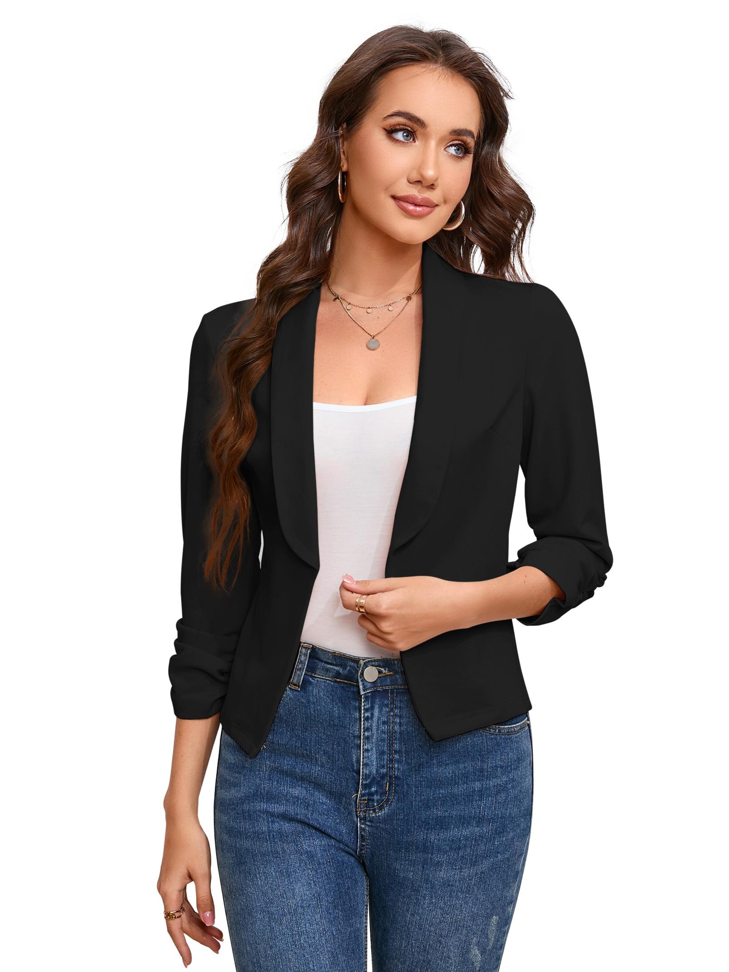 Yesfashion Blazer in Black: front