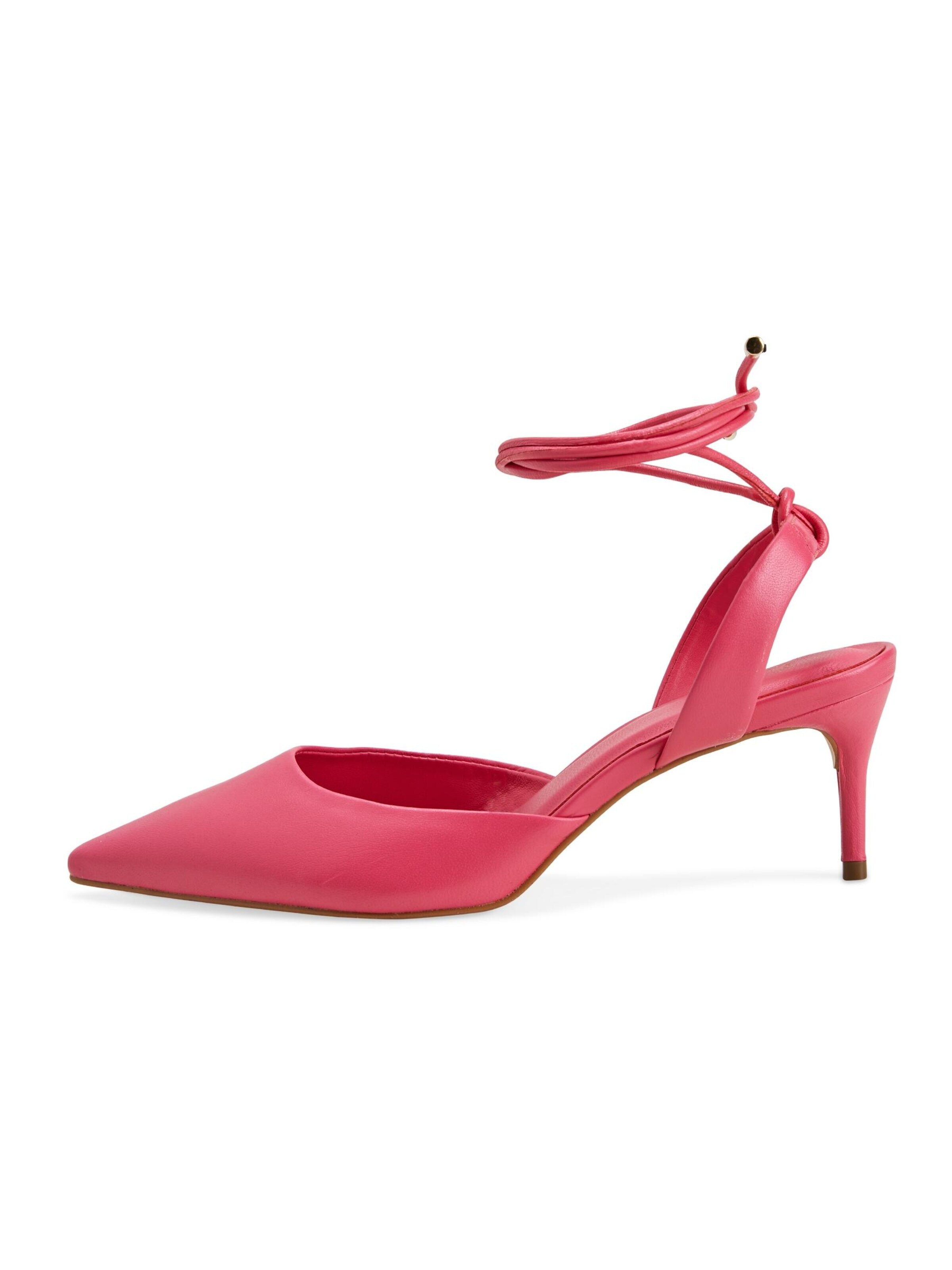 Mangara Atelier Escarpins à bride arrière 'Jaborandi Damen Slingback Pumps Leder Pink Stiletto 6,5 cm' en 37,5 en rose, Vue avec produit
