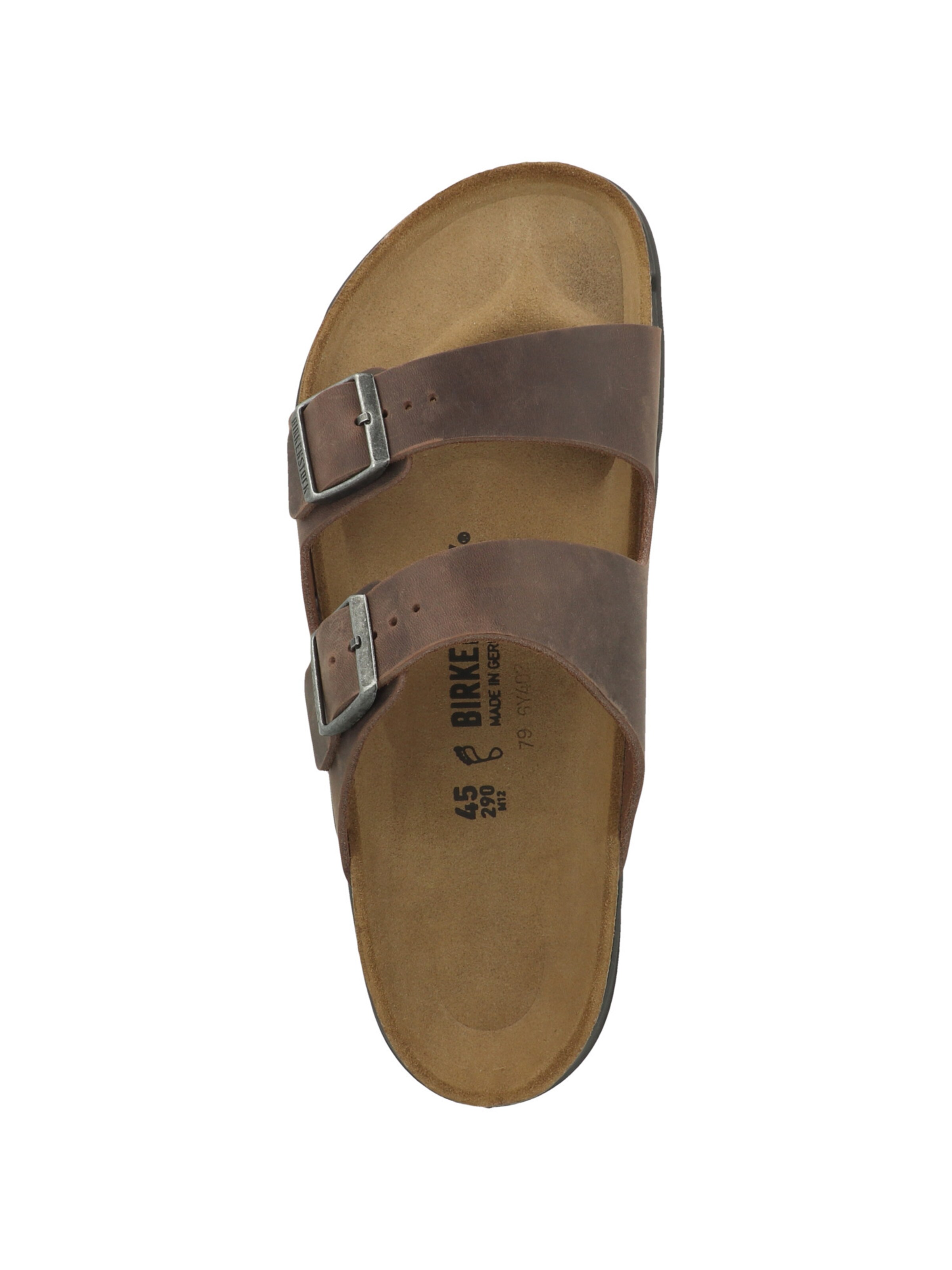 BIRKENSTOCK - Zapatos abiertos ' Arizona ' en marrón: arriba