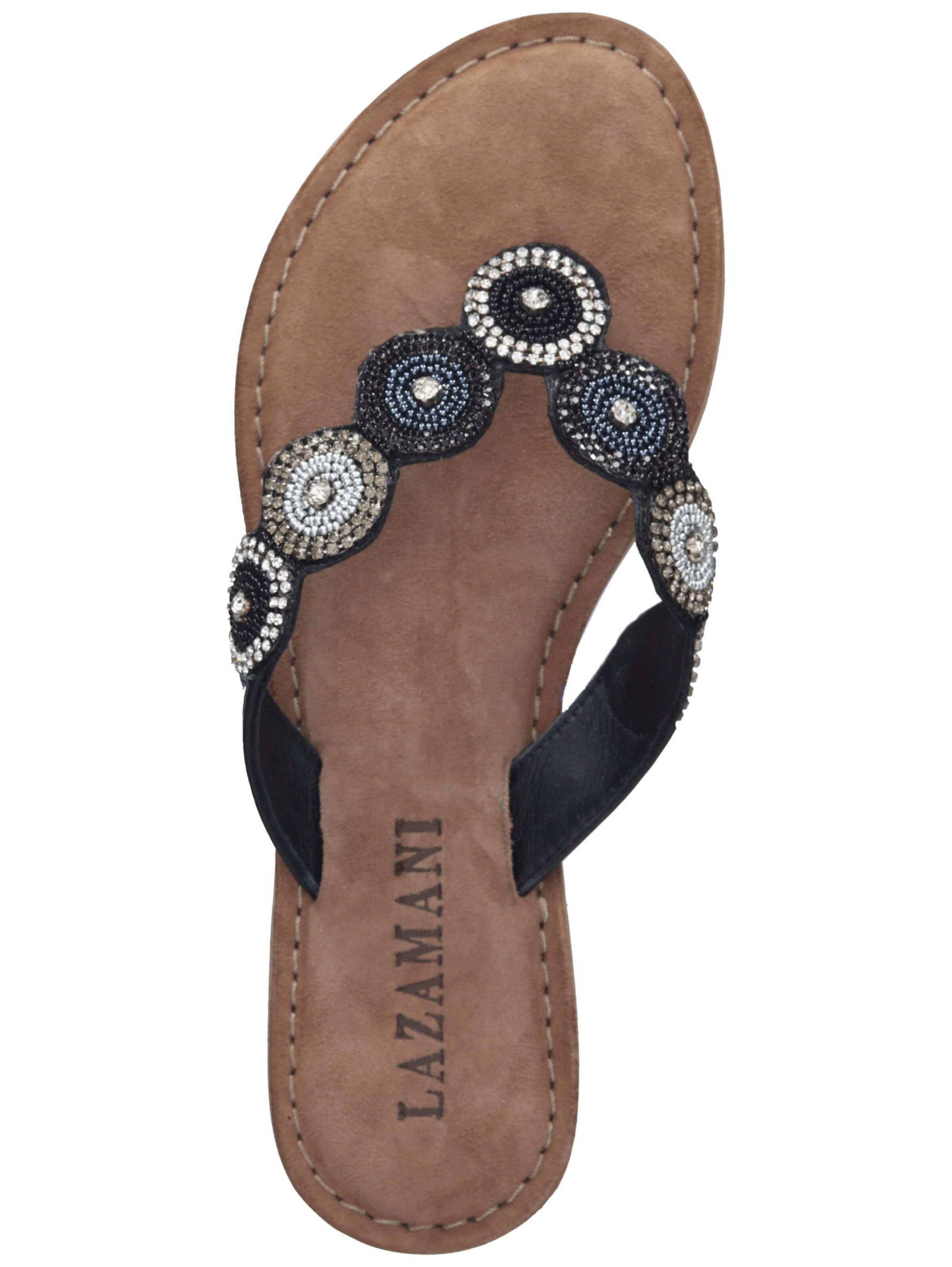 Tongs LAZAMANI en noir