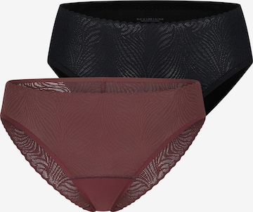 Slip ' Invisible Soft Lace ' SCHIESSER en marron : devant