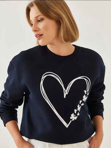 Sweat-shirt Bianco Lucci en bleu