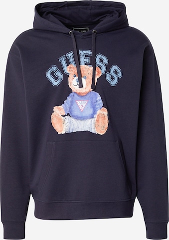 Sweat-shirt GUESS en bleu : devant