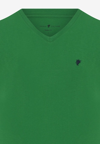 T-Shirt 'Barrow' DENIM CULTURE en vert