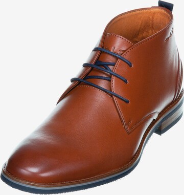 VANLIER Lace-Up Boots in Brown: front