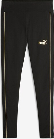 PUMA - Skinny Calças de desporto 'ESS+ MINIMAL GOLD' em preto: frente