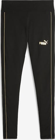 PUMA Workout Pants 'ESS+ MINIMAL GOLD' in Black: front