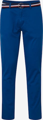 FQ1924 Chino 'Ryan' in Blauw: voorkant