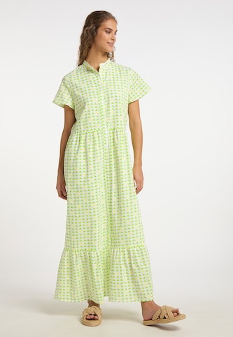 Robe-chemise IZIA en vert