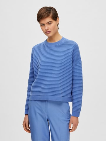 SELECTED FEMME Sweater 'Laurina' in Blue: front