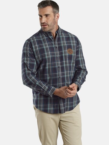 Charles Colby Comfort Fit Hemd ' Duke Ramsey ' in Blau: Vorderseite