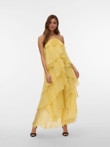 VERO MODA Festkjole 'VMDELILAH ' i gul: forside