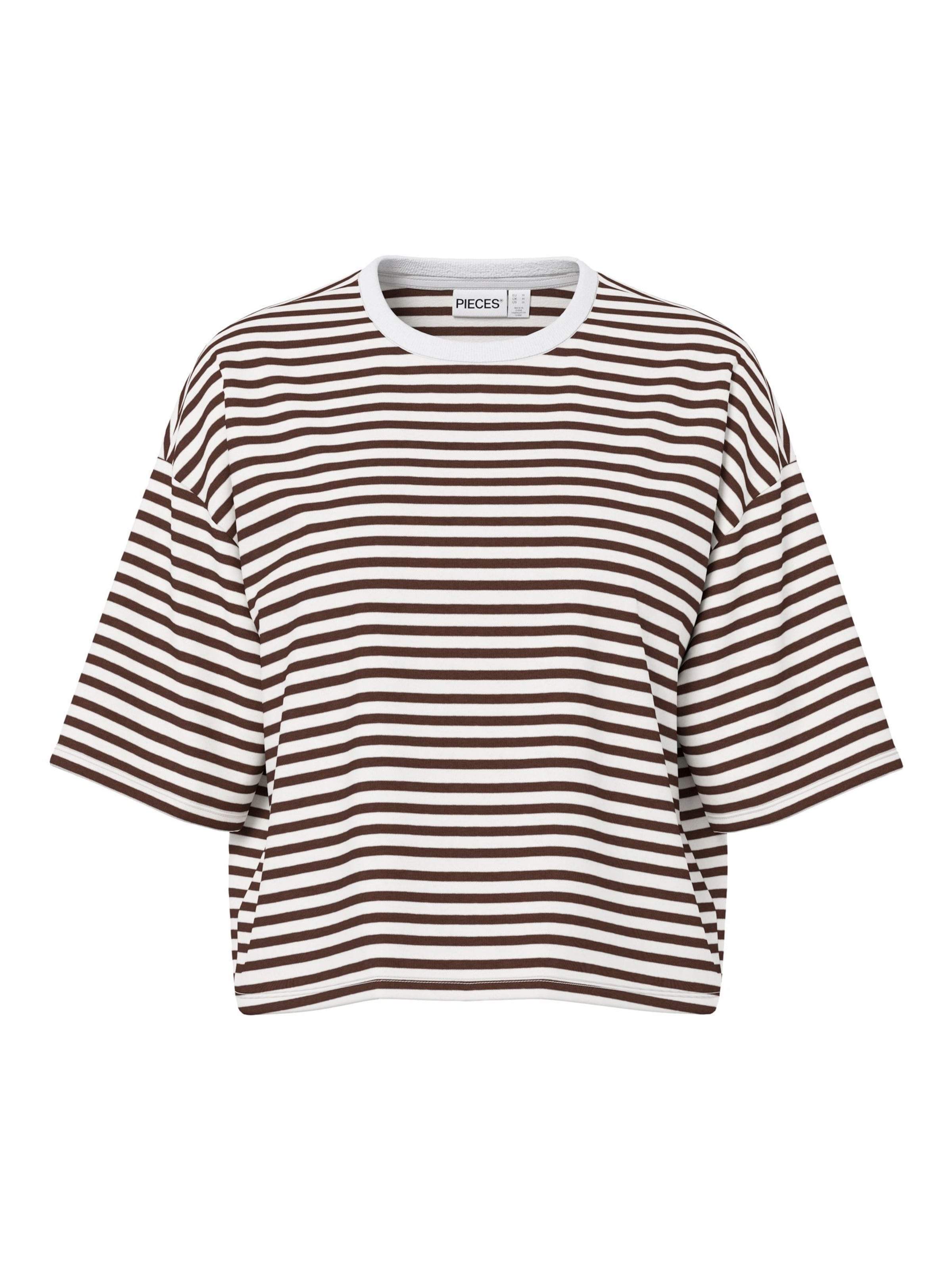 PIECES Shirt in Brown: front