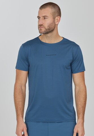 ENDURANCE Performance Shirt 'Breath' in Blue: front