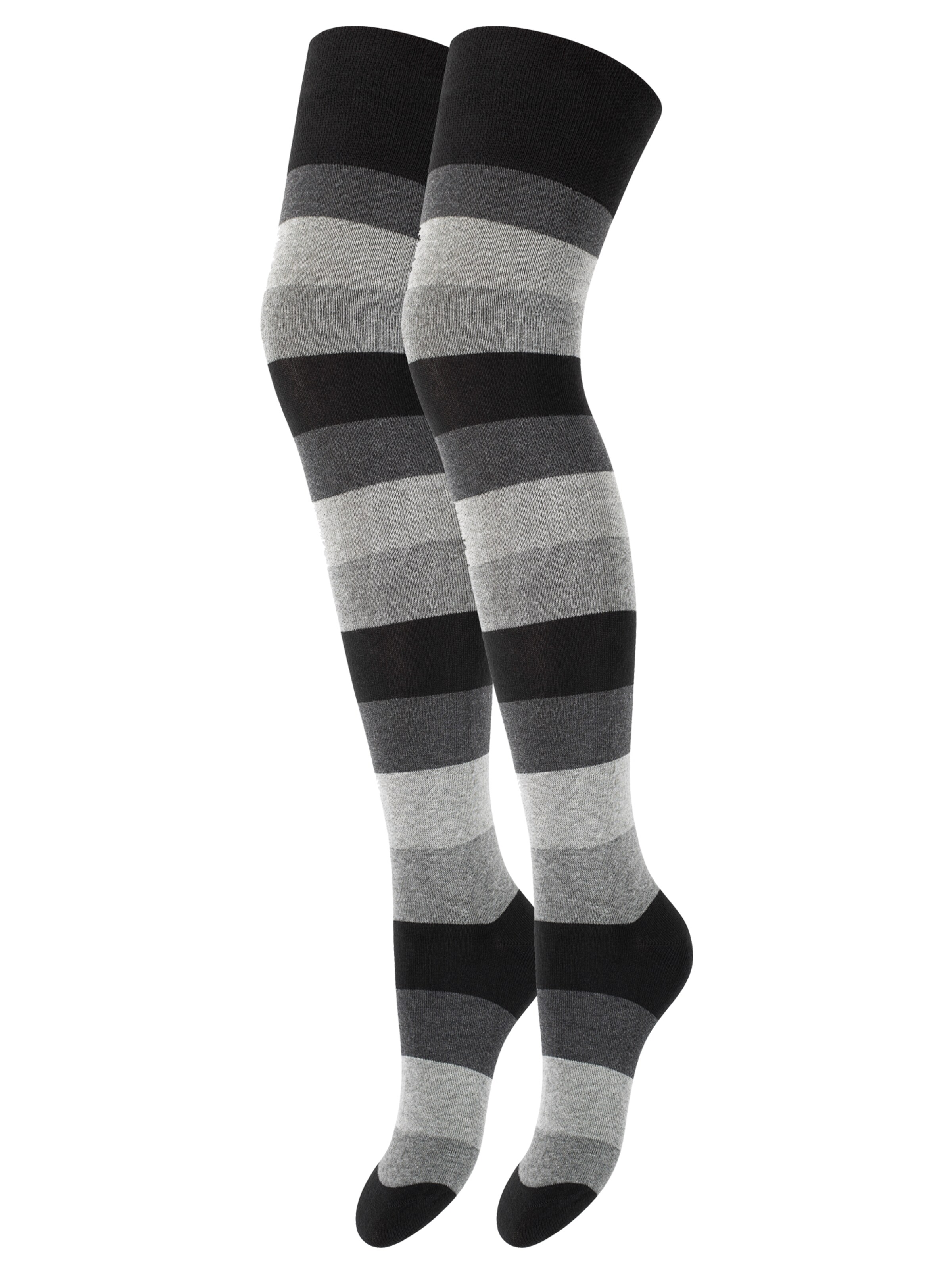 Chaussettes montantes Yenita en gris : devant