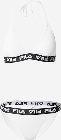 FILA Triangle Sports Bikini 'SPLIT' in White: front