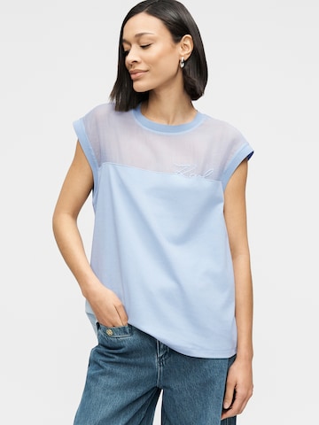 T-shirt Karl Lagerfeld en bleu