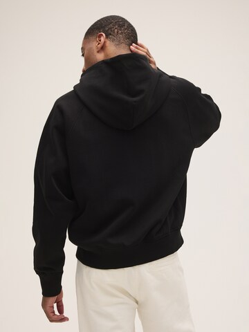 FILA - Sudadera con cremallera 'BORNO oversized raglan 2-way zip hoodie' en negro