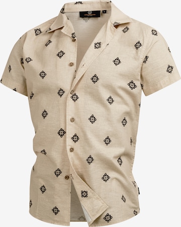 INDICODE JEANS Overhemd 'Cotta' in Beige: voorkant