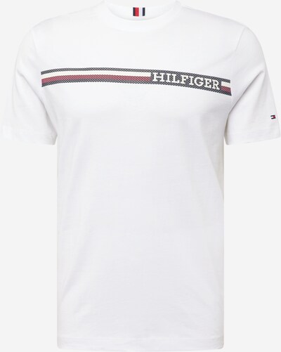 TOMMY HILFIGER T-Shirt in marine / weinrot / weiß, Produktansicht