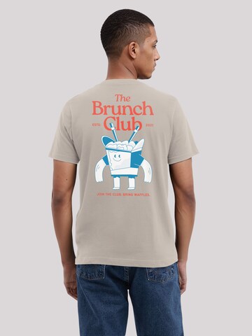 T-Shirt 'The Brunch Club' F4NT4STIC en beige