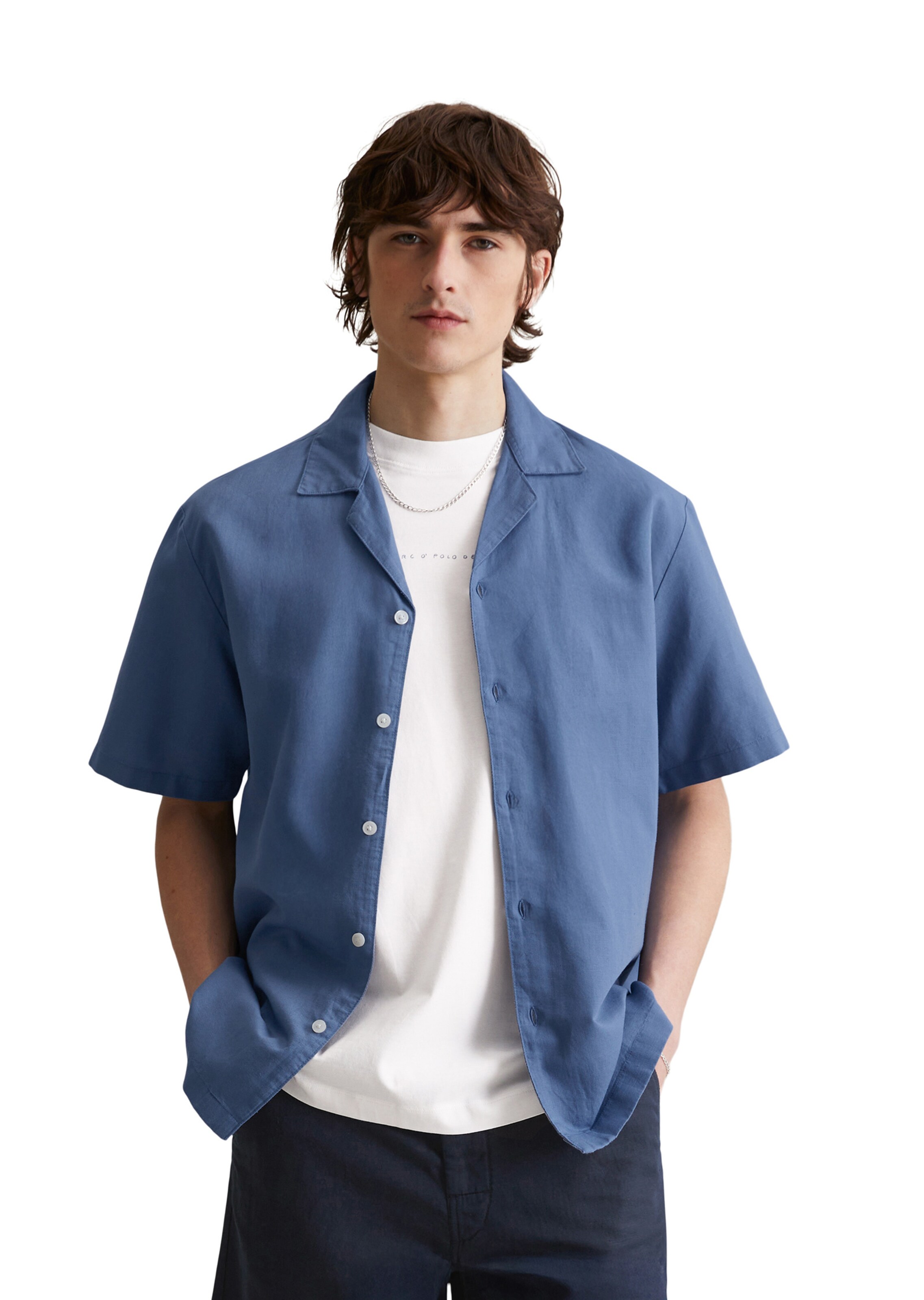 Marc O'Polo DENIM Regular Fit Hemd in Blau: Vorderseite