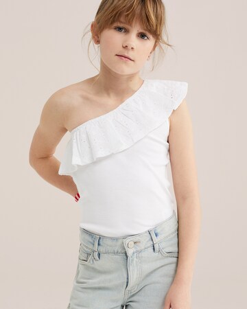 WE Fashion Топ в Белый: спереди