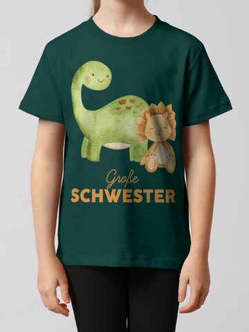 T-Shirt 'Dinosaurier 06 Große Schwester' watabout.kids en vert
