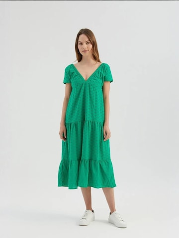 Hiccup - Vestido em verde: frente