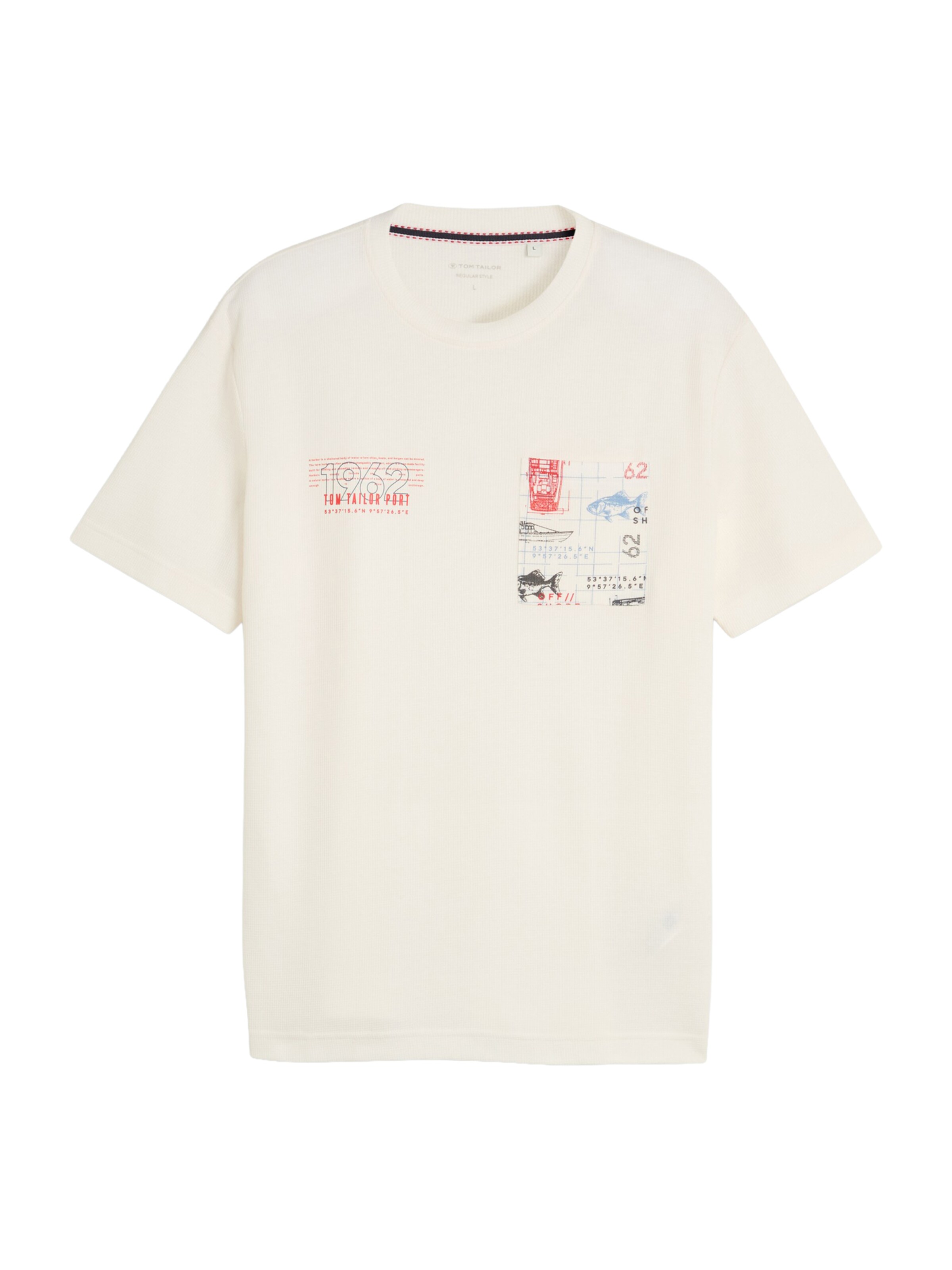 TOM TAILOR Shirt in Wit: voorkant